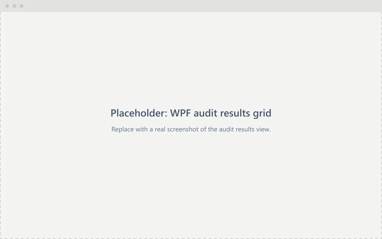 Placeholder for a screenshot of the PowerToolBox audit results grid, listing flows with their findings and risk scores.